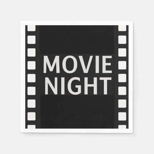 Movie Night  | Black & White Film  Servet (Voorkant)