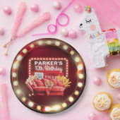 Movie Night Cinema Verjaardag Retro Teken Lijst Papieren Bordje (Feest)