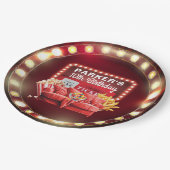 Movie Night Cinema Verjaardag Retro Teken Lijst Papieren Bordje (Gekanteld)