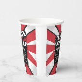 Movie Night  | Clapperboard & Red Stripes Papieren Bekers (Rechts)