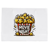 Movie Night Delight Speelse Popcorn Groot Cadeauzakje (Achterkant)