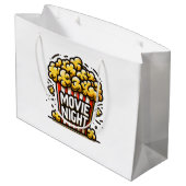 Movie Night Delight Speelse Popcorn Groot Cadeauzakje (Achterkant Gekanteld)