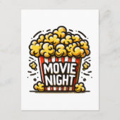 Movie Night Delight Speelse Popcorn Informatiekaartje (Achterkant)