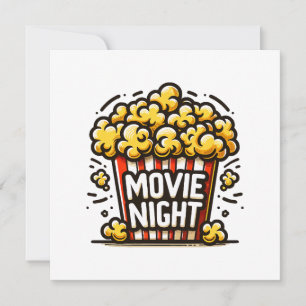 Movie Night Delight Speelse Popcorn Kaart