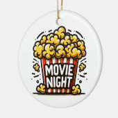 Movie Night Delight Speelse Popcorn Keramisch Ornament (Links)