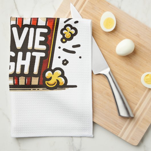 Movie Night Delight Speelse Popcorn Theedoek (Quarter Fold)