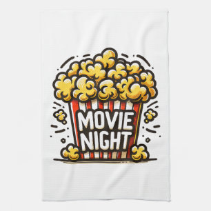 Movie Night Delight Speelse Popcorn Theedoek