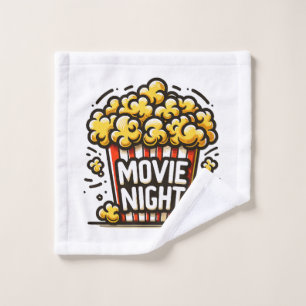 Movie Night Delight Speelse Popcorn Washandje