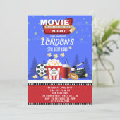 Movie Night Different Birthday Invitation Kaart (Staand voorkant)