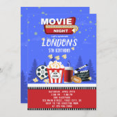 Movie Night Different Birthday Invitation Kaart (Voorkant / Achterkant)