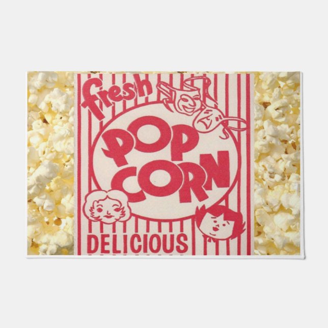 Movie Night Fresh Popcorn Deurmat (Voorkant)