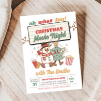 Movie Night Holiday Christmas Party Uitnodiging
