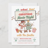 Movie Night Holiday Christmas Party Uitnodiging (Voorkant)