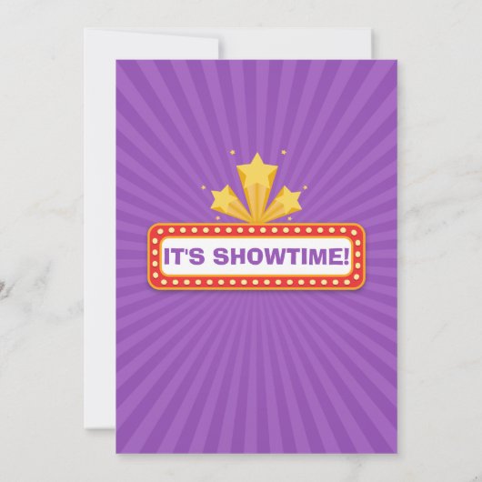 Movie Night Hollywood Clapper Verjaardag Uitnodigi Kaart (Achterkant)