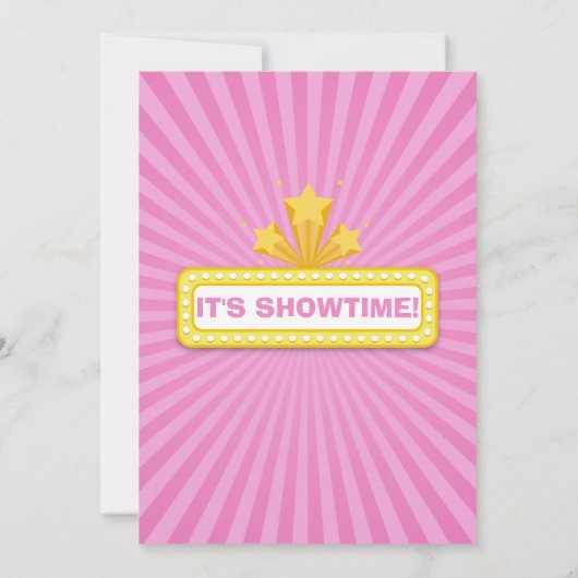 Movie Night Hollywood Clapper Verjaardag Uitnodigi Kaart (Achterkant)