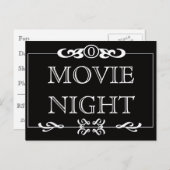 Movie Night Invitation Briefkaart (Voorkant / Achterkant)