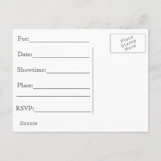 Movie Night Invitation Briefkaart (Achterkant)