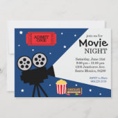 Movie Night Invitation Kaart (Voorkant)