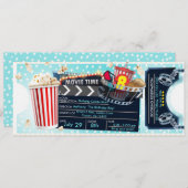Movie Night Invitation Kaart (Voorkant / Achterkant)
