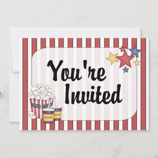 Movie Night Invitation Kaart (Voorkant)