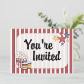 Movie Night Invitation Kaart (Staand voorkant)