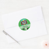 Movie Night * Kies achtergrondkleur Ronde Sticker (Envelop)