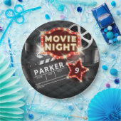 Movie Night Luxury gepersonaliseerd Papieren Bordje (Feest)