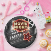 Movie Night Luxury gepersonaliseerd Papieren Bordje (Feest)