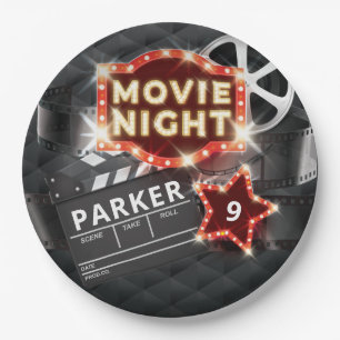 Movie Night Luxury gepersonaliseerd Papieren Bordje