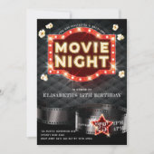 Movie Night Luxury Gold Glitter Kaart (Voorkant)