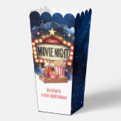 Movie Night Popcorn Kids Verjaardag Bedankdoosjes (Achterkant)
