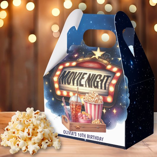 Movie Night Popcorn Kids Verjaardag Bedankdoosjes