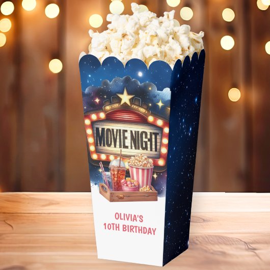 Movie Night Popcorn Kids Verjaardag Bedankdoosjes