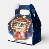 Movie Night Popcorn Kids Verjaardag Bedankdoosjes (Achterkant)