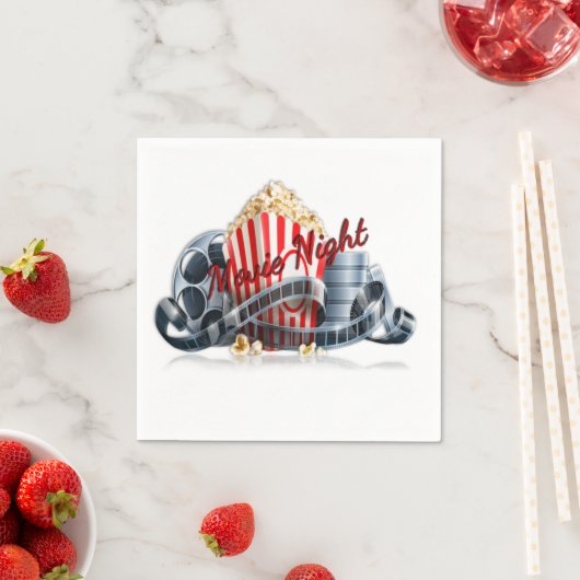 Movie Night Popcorn Napkins Servetten (Insitu)