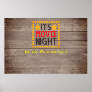 Movie Night-Poster personaliseren Poster