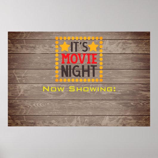 Movie Night-Poster personaliseren Poster (Voorkant)