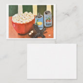 Movie Night Snacks Notitiekaartje (Voorkant / Achterkant)