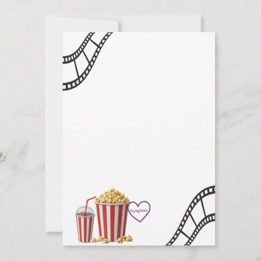 Movie Night Special Feature Birthday Kaart (Achterkant)