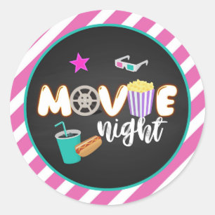 Movie Night Sticker - Meisje