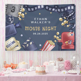 Movie Night Theater Verjaardag Welkom Spandoek