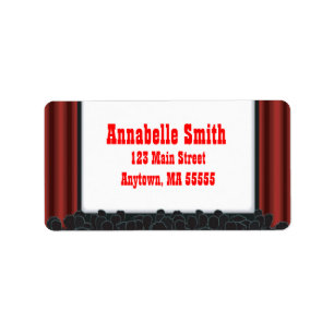 Movie Night Theatre Verjaardagsfeestje Adresetiket Etiket