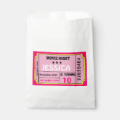 Movie Night Ticket Verjaardag Meisje Custom Bedankzakje (Voorkant)