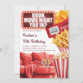 Movie Night Tiener Jongen Verjaardag Kaart (Voorkant)