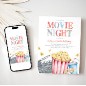 Movie Night Verjaardag Uitnodiging | Filmfeest