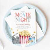 Movie Night Verjaardag Uitnodiging | Filmfeest