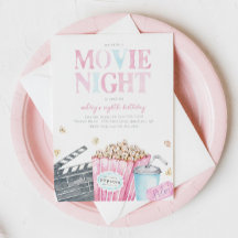 Movie Night Verjaardag Uitnodiging | Filmfeest