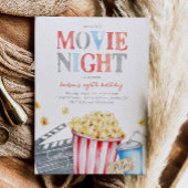Movie Night Verjaardag Uitnodiging | Filmfeest