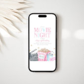 Movie Night Verjaardag Uitnodiging | Filmfeest