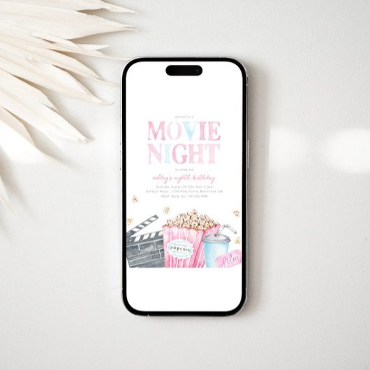 Movie Night Verjaardag Uitnodiging | Filmfeest